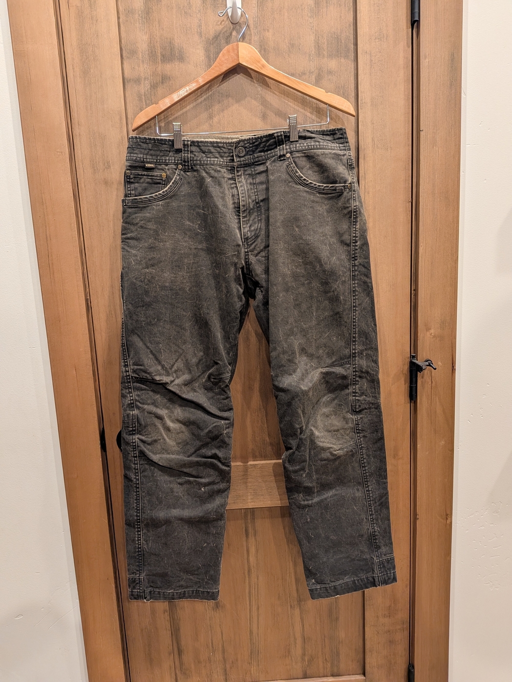 Men's Black Washed Work Jeans